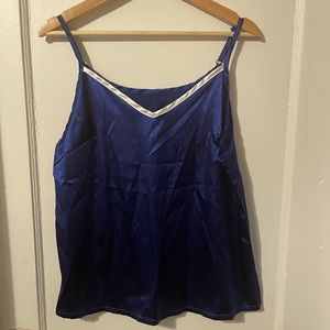 NWOT Royal blue satin pajama set